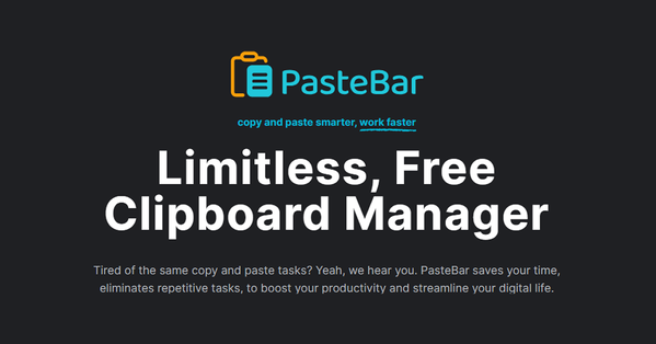 PasteBar - Free Clipboard Manager