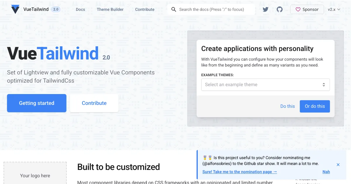 VueTailwind-  Vue Components 