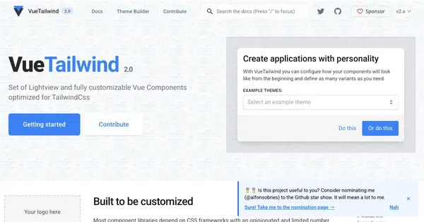 VueTailwind-  Vue Components 