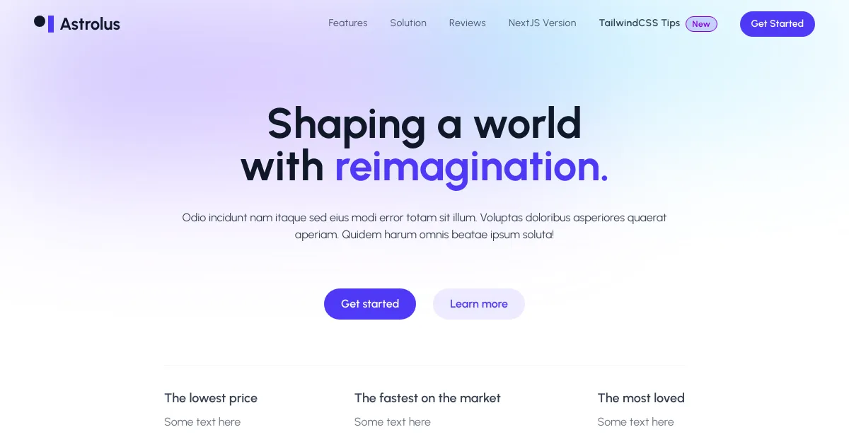 Astrolus - Landing Page Template