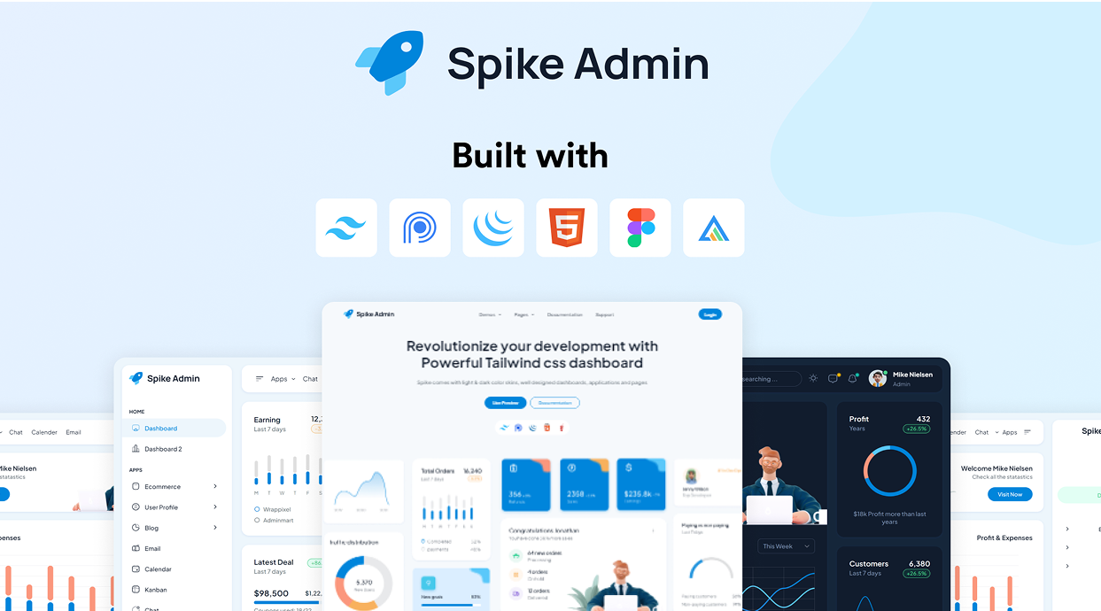 Spike Tailwind Admin Template