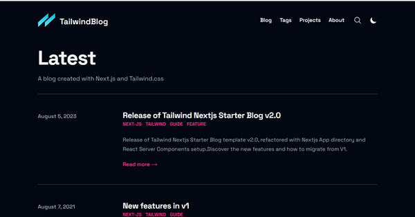 Tailwind Next.js Starter Blog Template