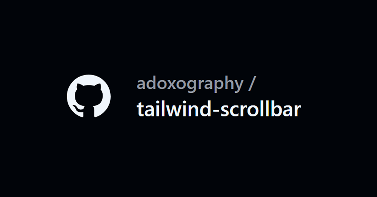 Tailwind Scrollbar Styling - Plugin