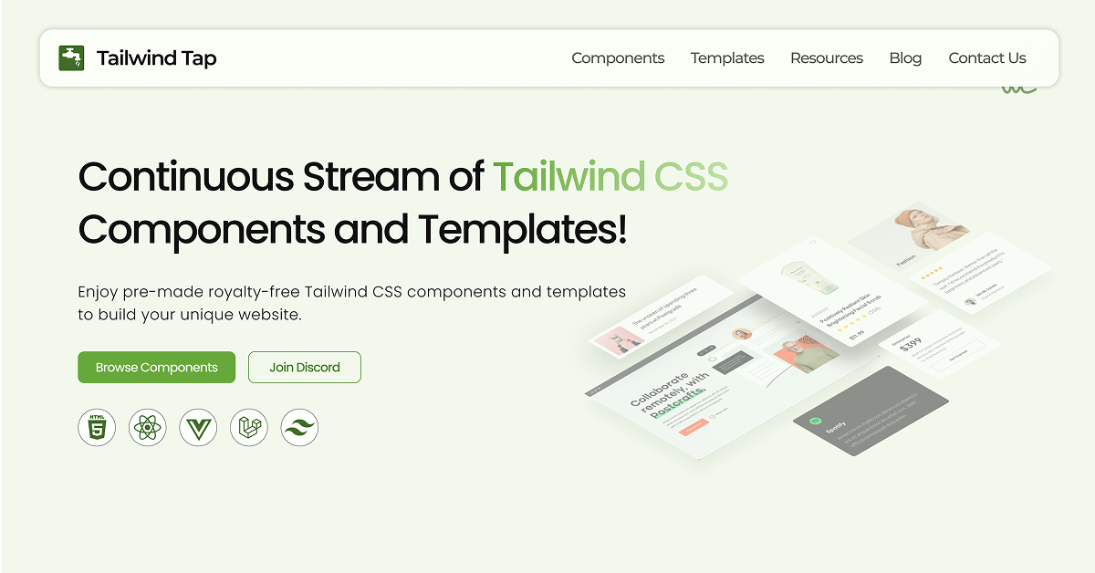 TailwindTap Templates