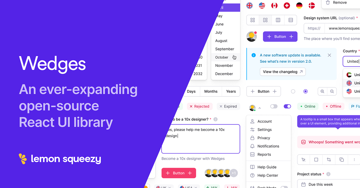 Wedges - Open-source UI components